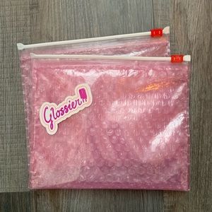 GLOSSIER Pink Pouch + Sticker